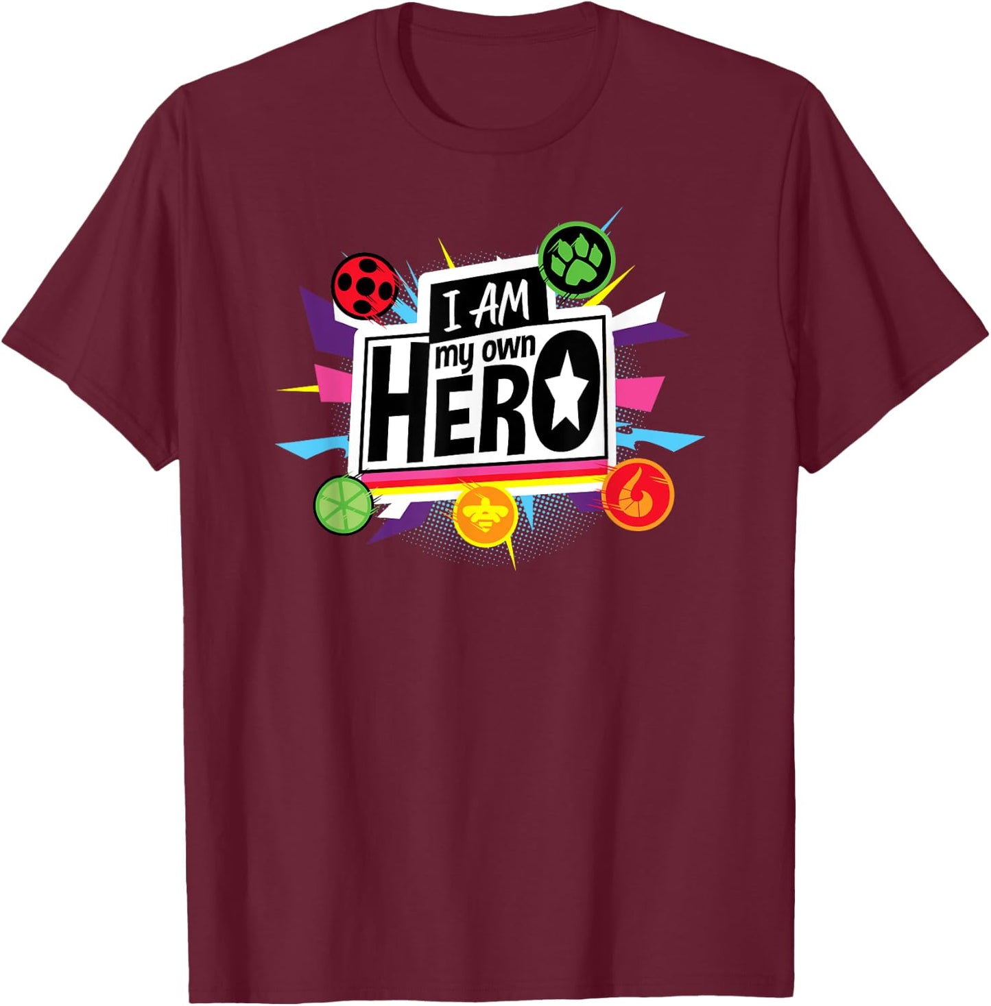 Miraculous Collection My Own Hero T-Shirt - T-Shirt | Maroon
