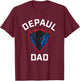 DePaul University Blue Demons Arched Dad T-Shirt - T-Shirt | Maroon