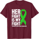 Her Fight Is My Fight Traumatic Brain Injury Awareness T-Shirt - T-Shirt | Maroon