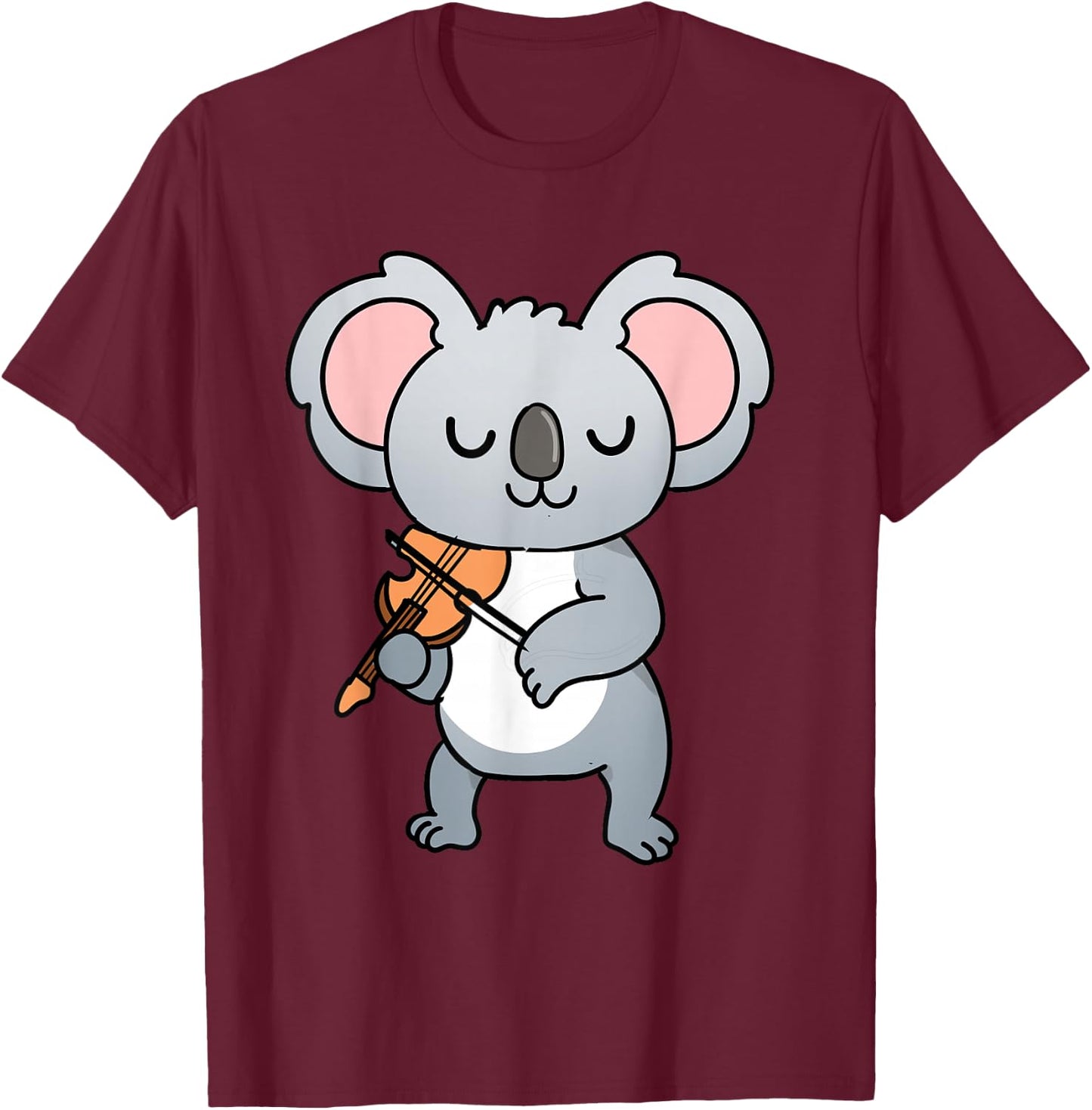 Koala Playing Violin T-Shirt - T-Shirt | Maroon