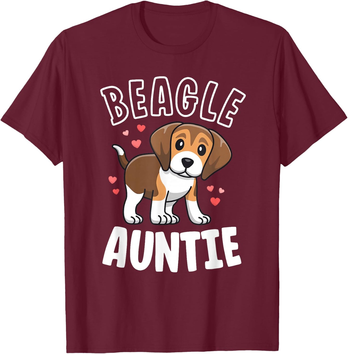 Beagle Aunt Gift Dog Love My Beagle Auntie Shirt Women T-Shirt - T-Shirt | Maroon