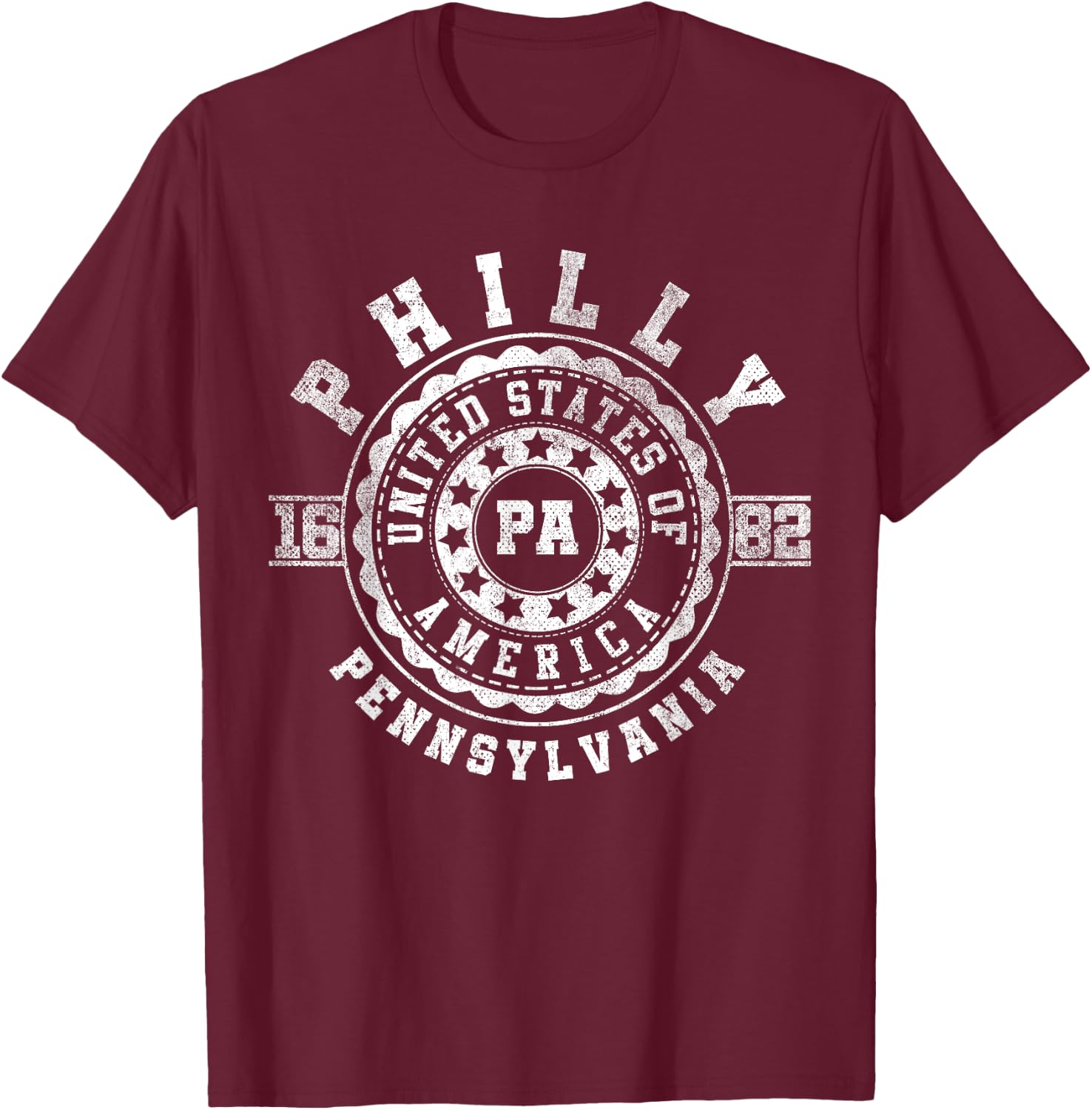 Philly Philadelphia PA | Pennsylvania | Vintage - Apparels T-Shirt - T-Shirt | Maroon