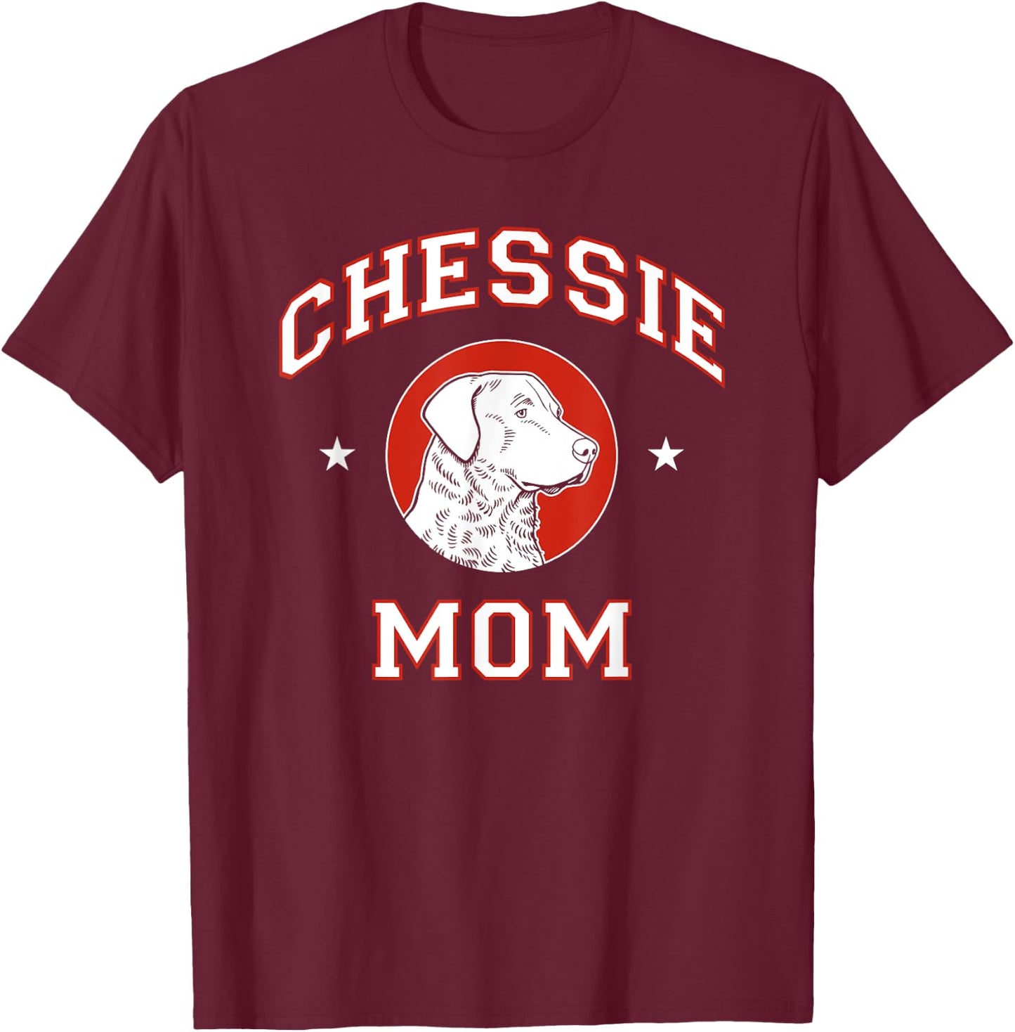 Chesapeake Bay Retriever Mom Dog Mother Women Girls Kids T-Shirt - T-Shirt | Maroon
