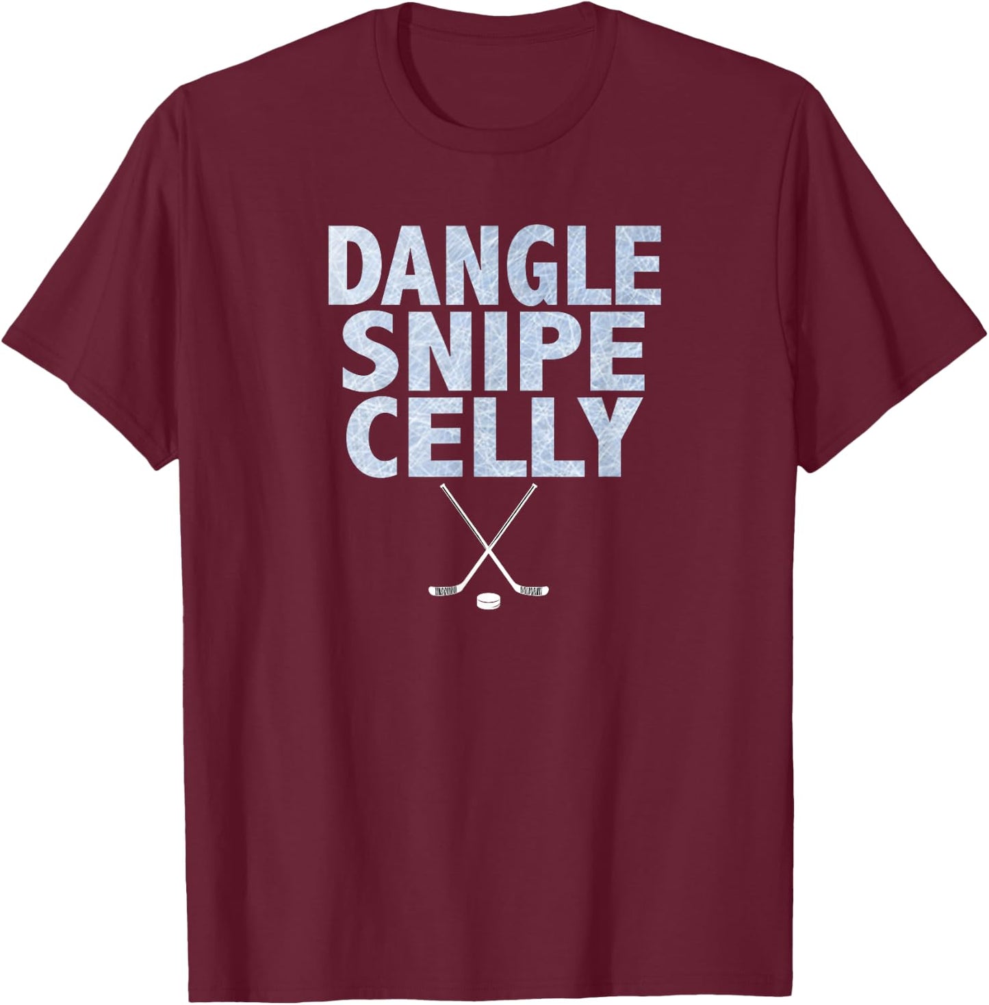 Dangle Snipe Celly Hockey T-Shirt - T-Shirt | Maroon