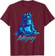 Adiyogi or Adhi Yogi Shiva Mahadev Blue Hindu Maha Shivratri T-Shirt - T-Shirt | Maroon