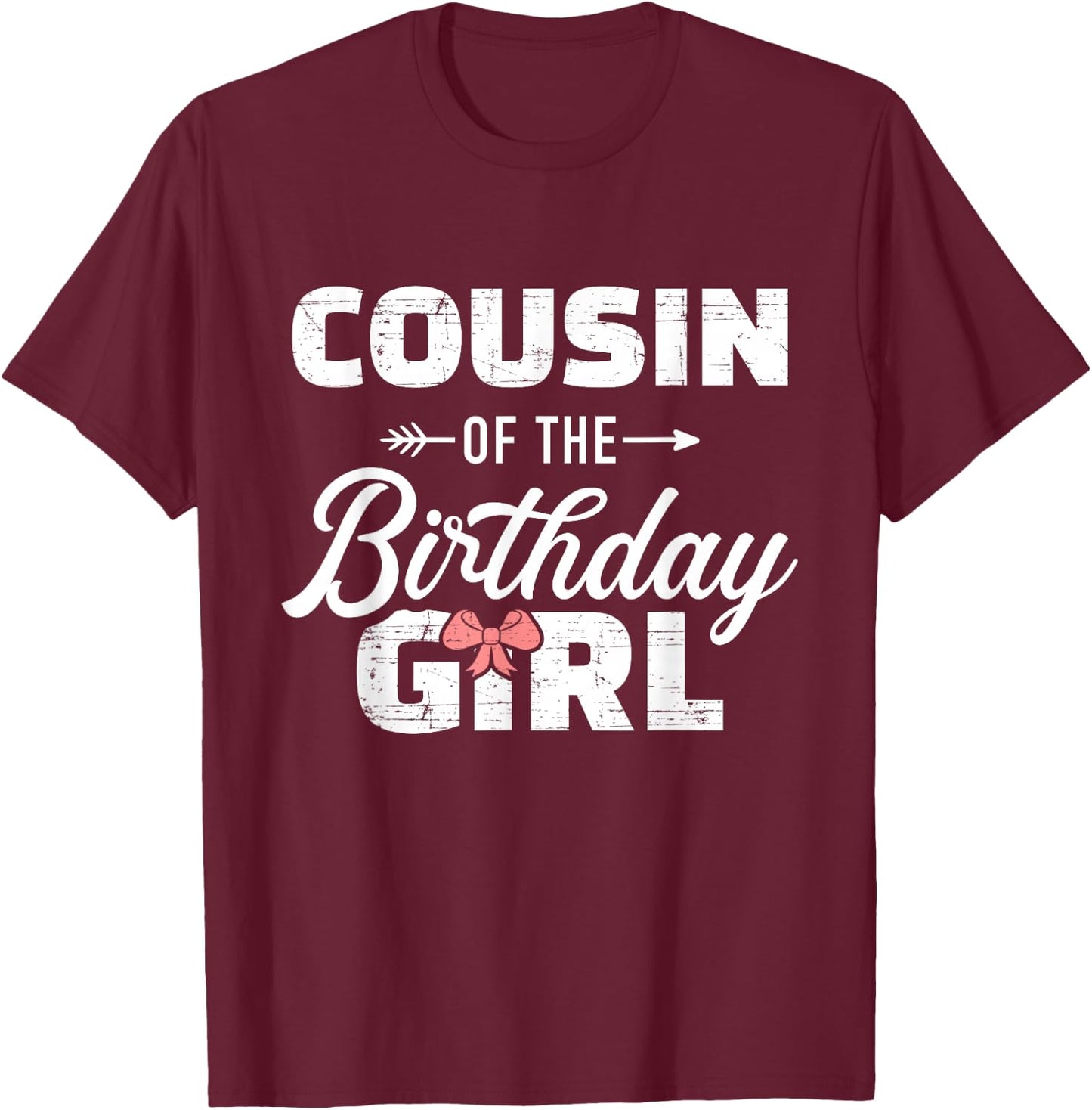Cousin from Birthday Boy T-Shirt - T-Shirt | Maroon