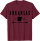 Arkansas Est. 1836 Vintage USA America Souvenir T-Shirt - T-Shirt | Maroon