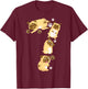 Cute Dog 7th Birthday Gift | Cool 7 Years Old Pug Boys Girls T-Shirt - T-Shirt | Maroon