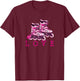 Love Skating Rollerblade Girl Gift Women Cute Fun T-Shirt - T-Shirt | Maroon