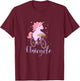 Unicorn Cute Horse Flowers Bike Biking Cycling Bicycle Gift T-Shirt - T-Shirt | Maroon