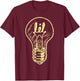 Lit Light Bulb Master Electrician Lineman Men Women Gift T-Shirt - T-Shirt | Maroon