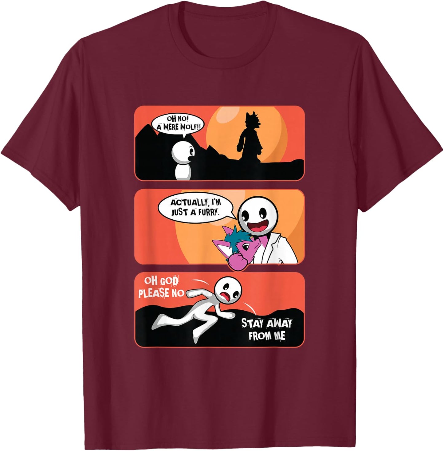 Eigentlich ein Furry Tiere, Haustiere, Tiere -Adults Furry and Nature Love Design Black Small T-Shirt - T-Shirt | Maroon