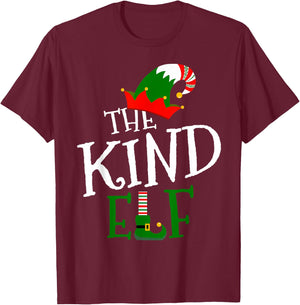 The Kind Elf Family Matching Group Gift Christmas Costume T-Shirt - T-Shirt | Maroon