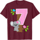 Koala Bear 7th Birthday Girl 7 Year Old Birthday Koalas Bday T-Shirt - T-Shirt | Maroon
