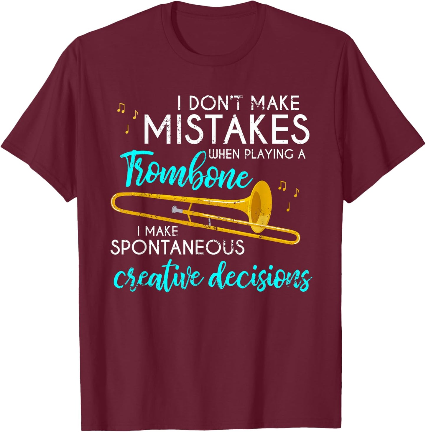 Orchestra Musician Gift Funny Trombone T-Shirt - T-Shirt | Maroon