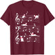 Cute catts play with music notes catt T-Shirt - T-Shirt | Maroon