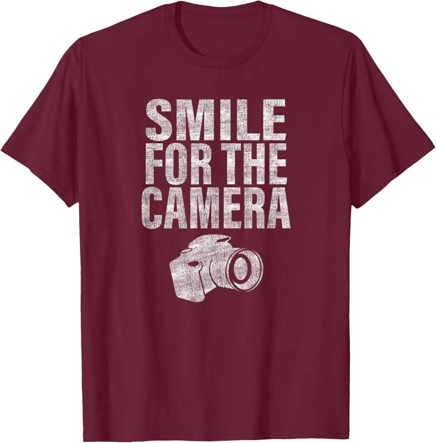 Smile For The Camera T-Shirt - T-Shirt | Maroon