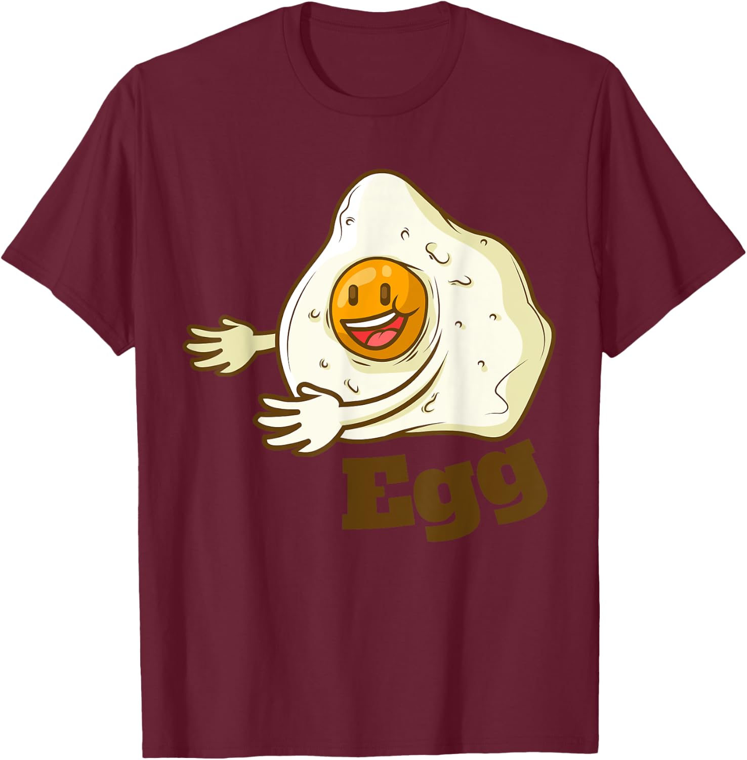 Funny Bacon And EGG Duo Valentines Halloween Easy Costume T-Shirt - T-Shirt | Maroon