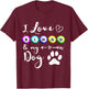 Bingo I love Bingo and my Dog Gift T-Shirt - T-Shirt | Maroon