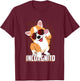Funny Corgi Incorgnito for Dog and Pet Lovers T-Shirt - T-Shirt | Maroon