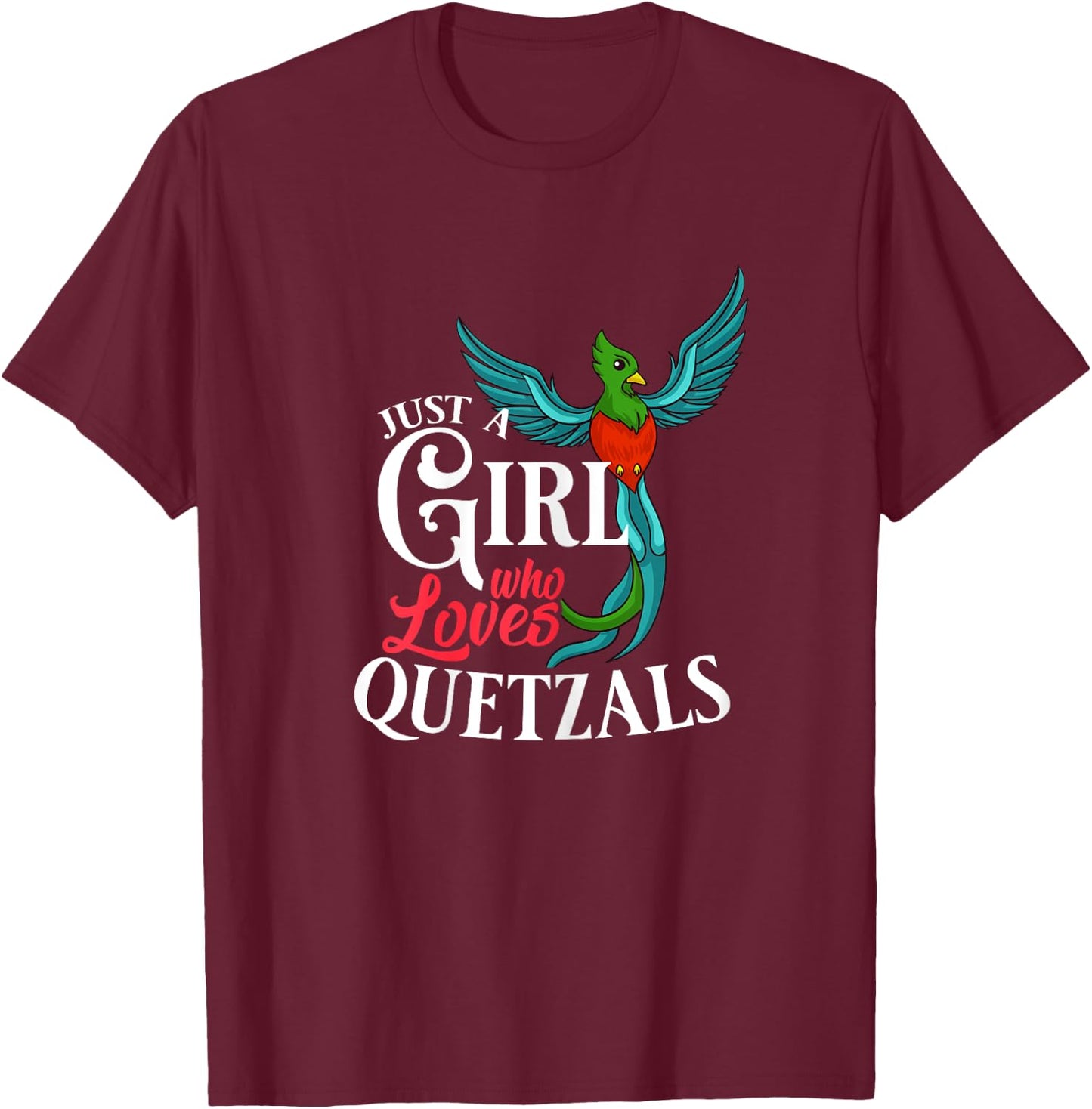 Quetzal Bird Guatemala Feathers Animal T-Shirt - T-Shirt | Maroon