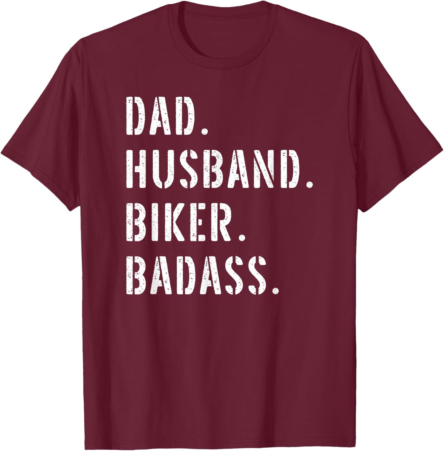 Biker Motorcycle Dad Gifts From Daughter Son Wife T-Shirt - T-Shirt | Maroon