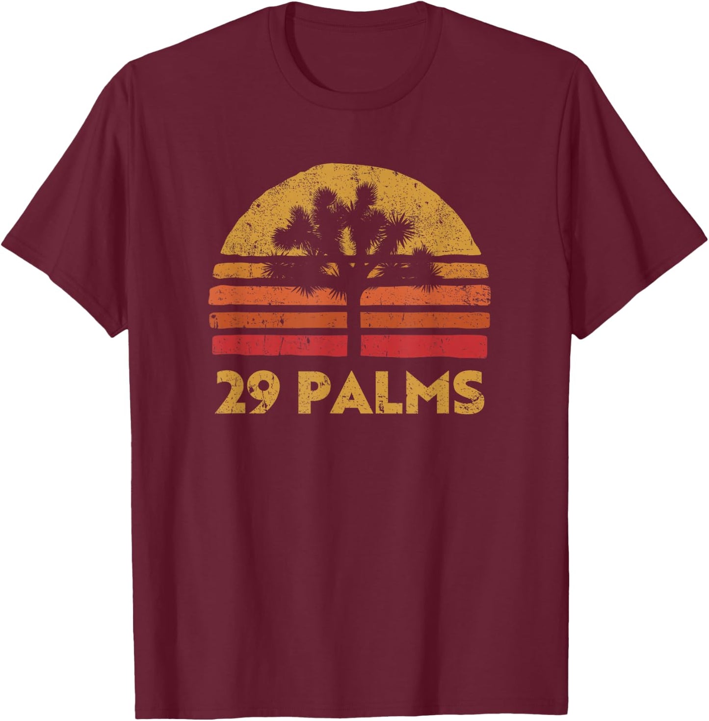 29 Twentynine palms California retro Joshua Tree T-Shirt - T-Shirt | Maroon