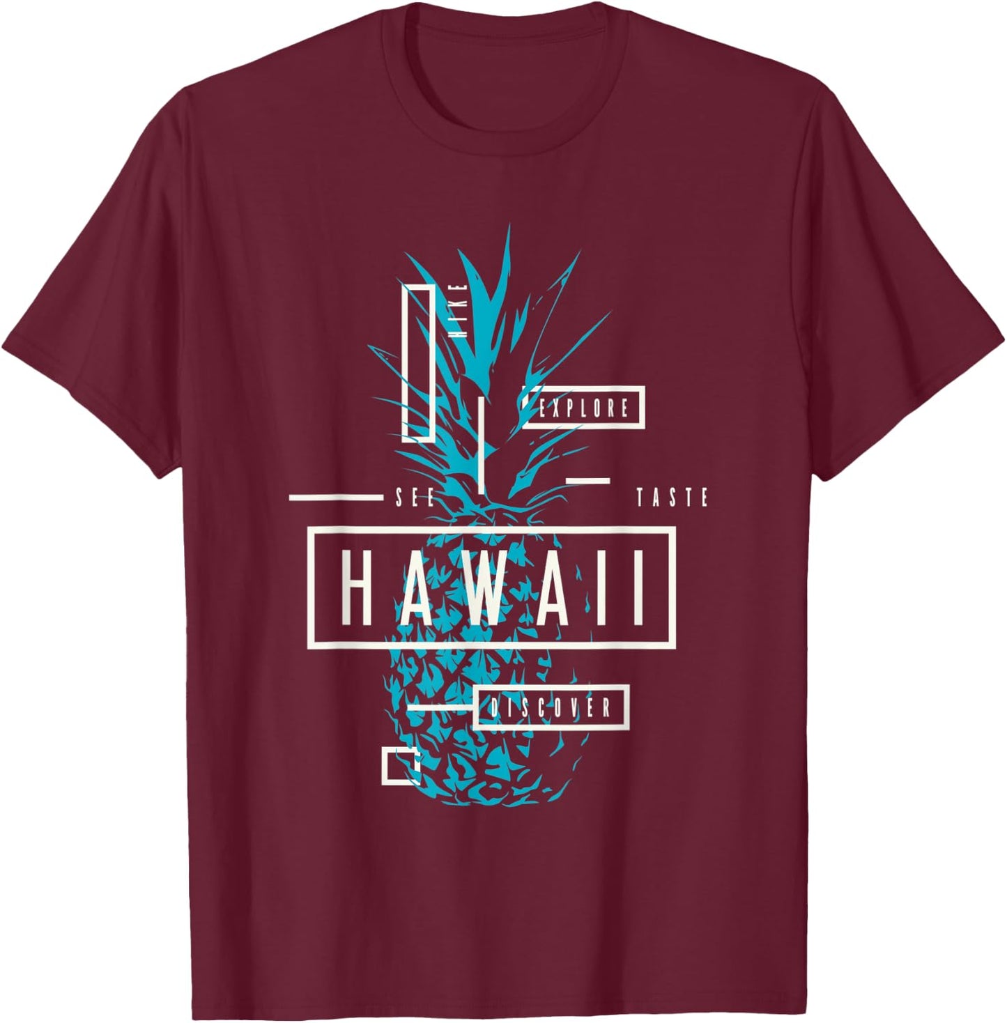 Hawaii Paradise Graphic Novelty & Cool Designs T-Shirt - T-Shirt | Maroon