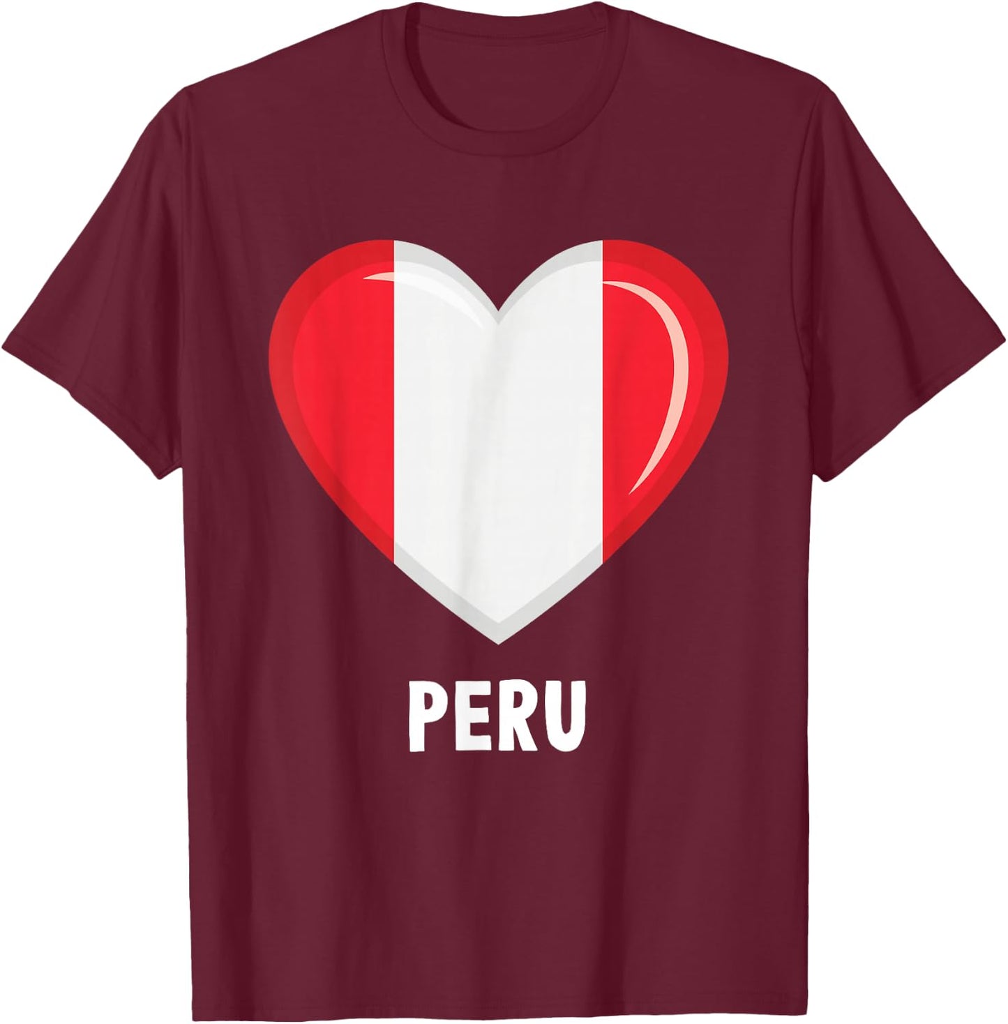 Peruvian Flag Jersey | Peruvian T-Shirt - T-Shirt | Maroon