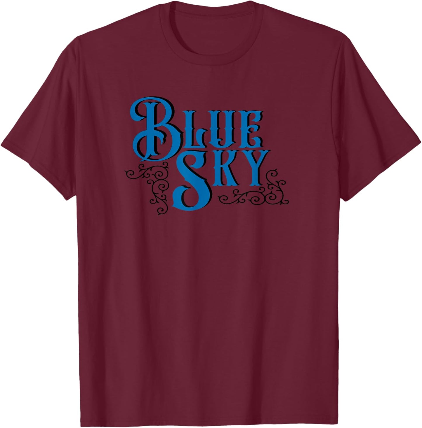 Blue Sky Retro Vintage Southern Rock Music Lover T-Shirt - T-Shirt | Maroon