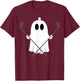 Golfer Halloween Funny Ghost Costume T-Shirt - T-Shirt | Maroon