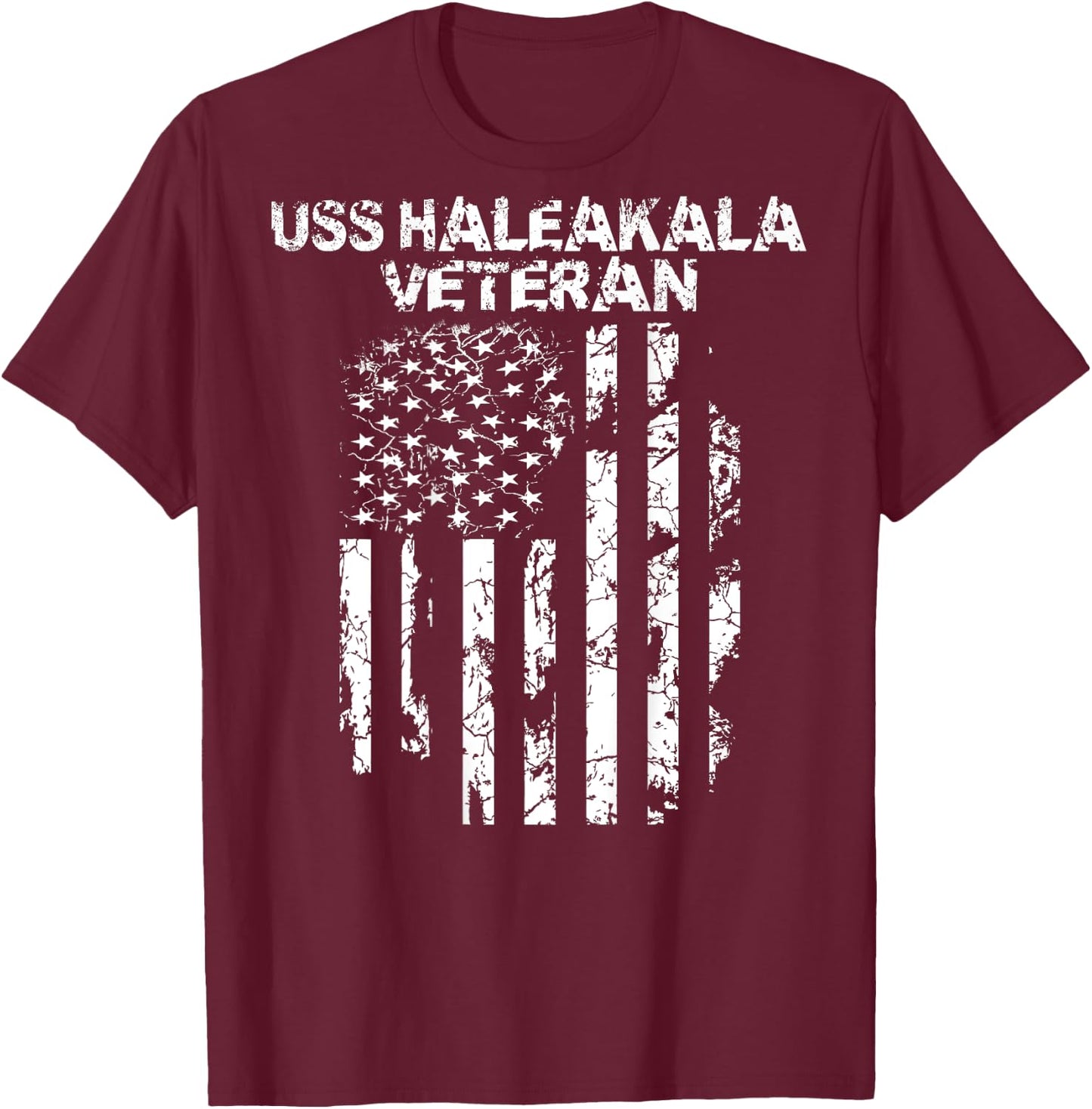 USS Haleakala Veteran T-Shirt - T-Shirt | Maroon