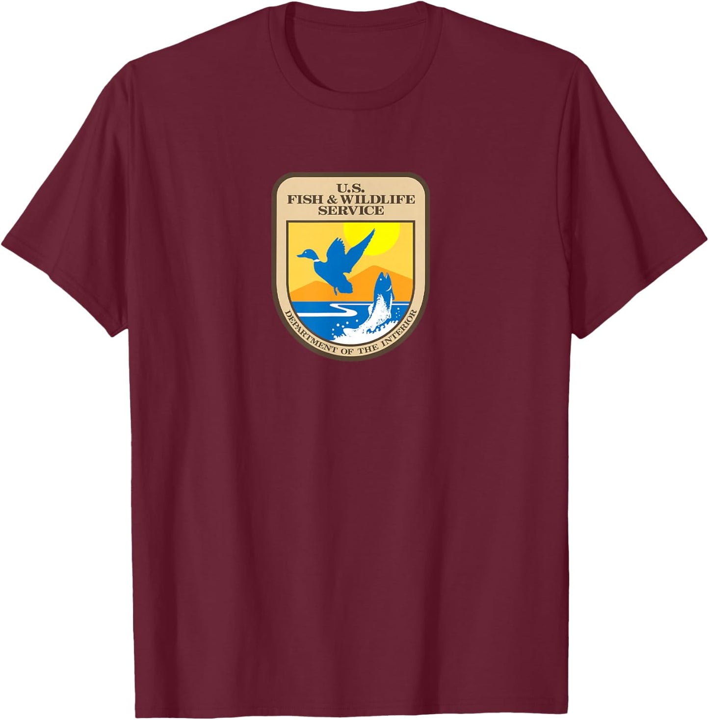 US Fish & Wildlife Service T-Shirt - T-Shirt | Maroon