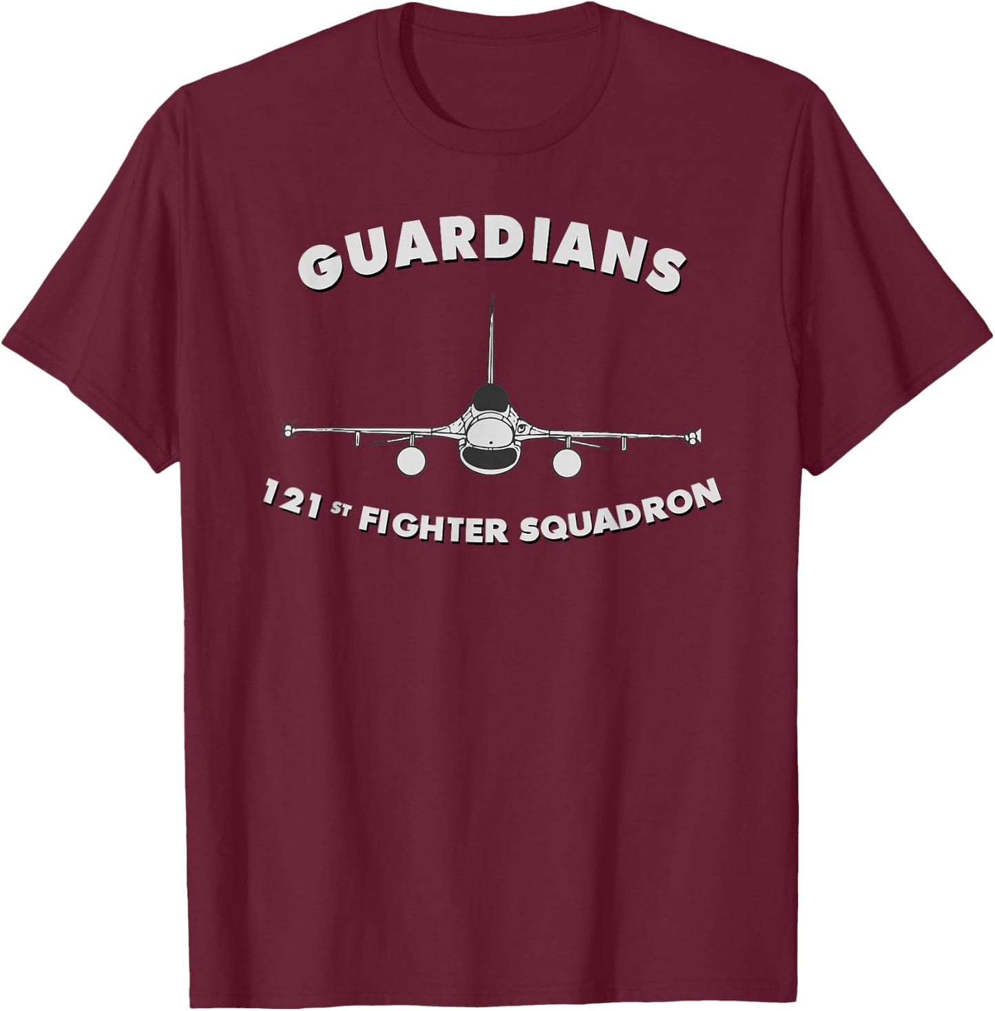 121st Fighter Squadron The Guardians T-Shirt - T-Shirt | Maroon