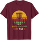Best Dog Dad by Par Funny Retro vintage Frisbee Golf Disc Men Women Girls Kids T-Shirt - T-Shirt | Maroon