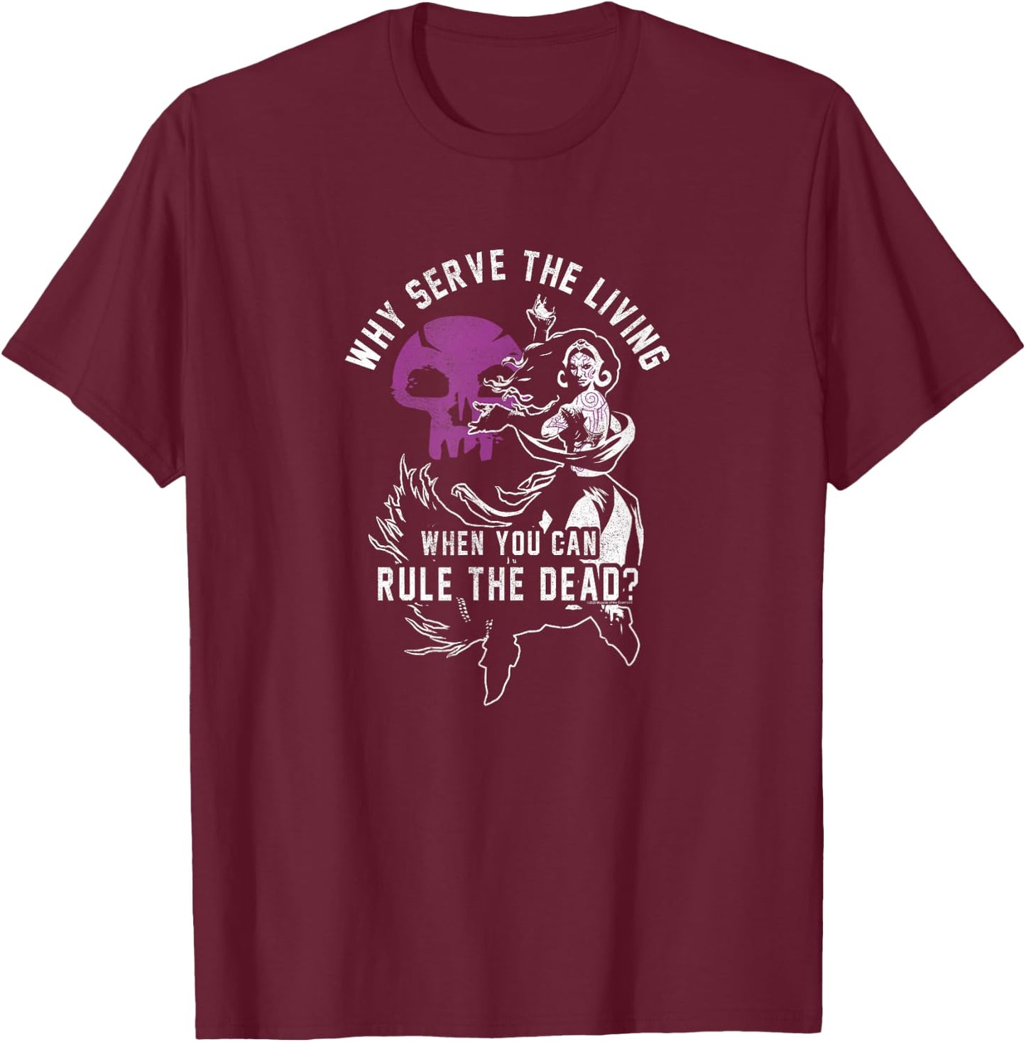 Magic: The Gathering- Liliana Rule The Dead T-Shirt - T-Shirt | Maroon