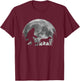 Bigfoot Walking a Dog Funny Great Dane Lovers Moon Halloween Men Women Kids T-Shirt - T-Shirt | Maroon