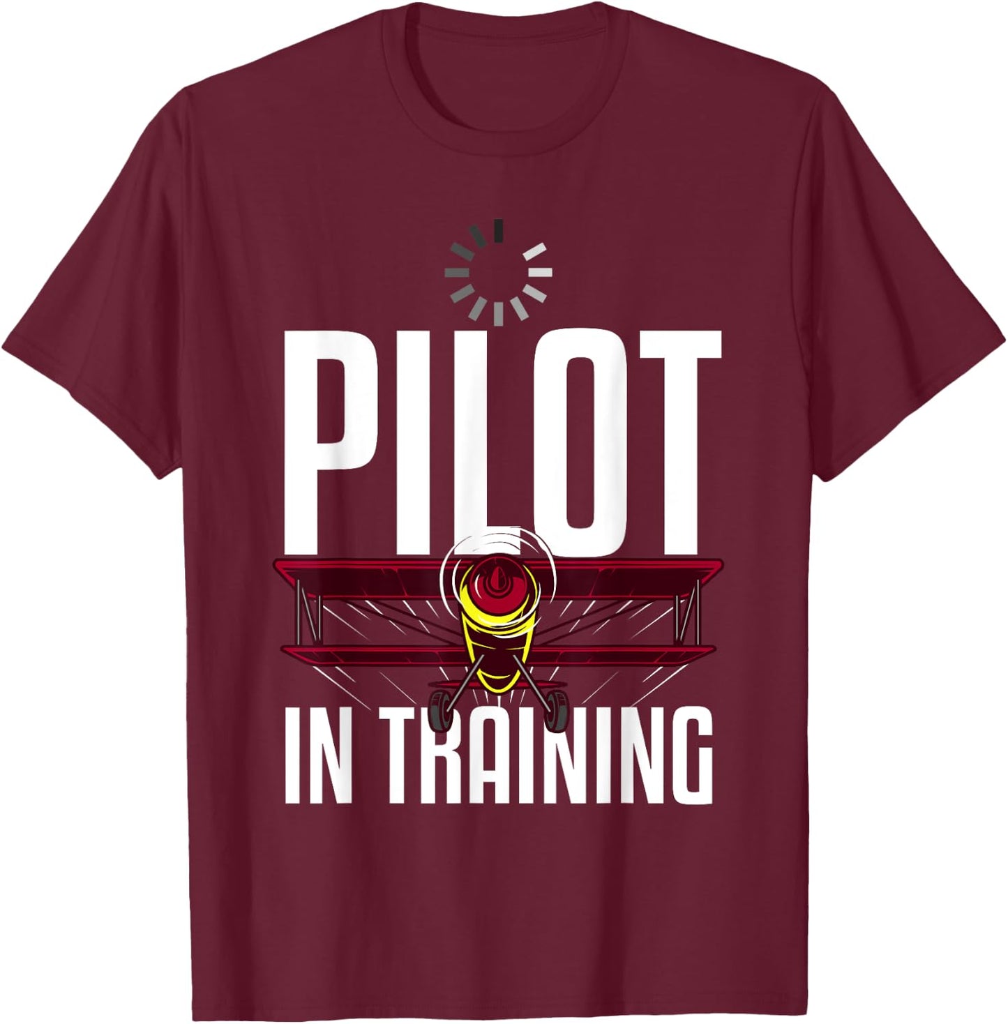 Funny Pilot In Training Gift Aviation Student Boys Girls T-Shirt - T-Shirt | Maroon