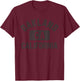 Oakland California Gym Style Distressed Black Print T-Shirt - T-Shirt | Maroon