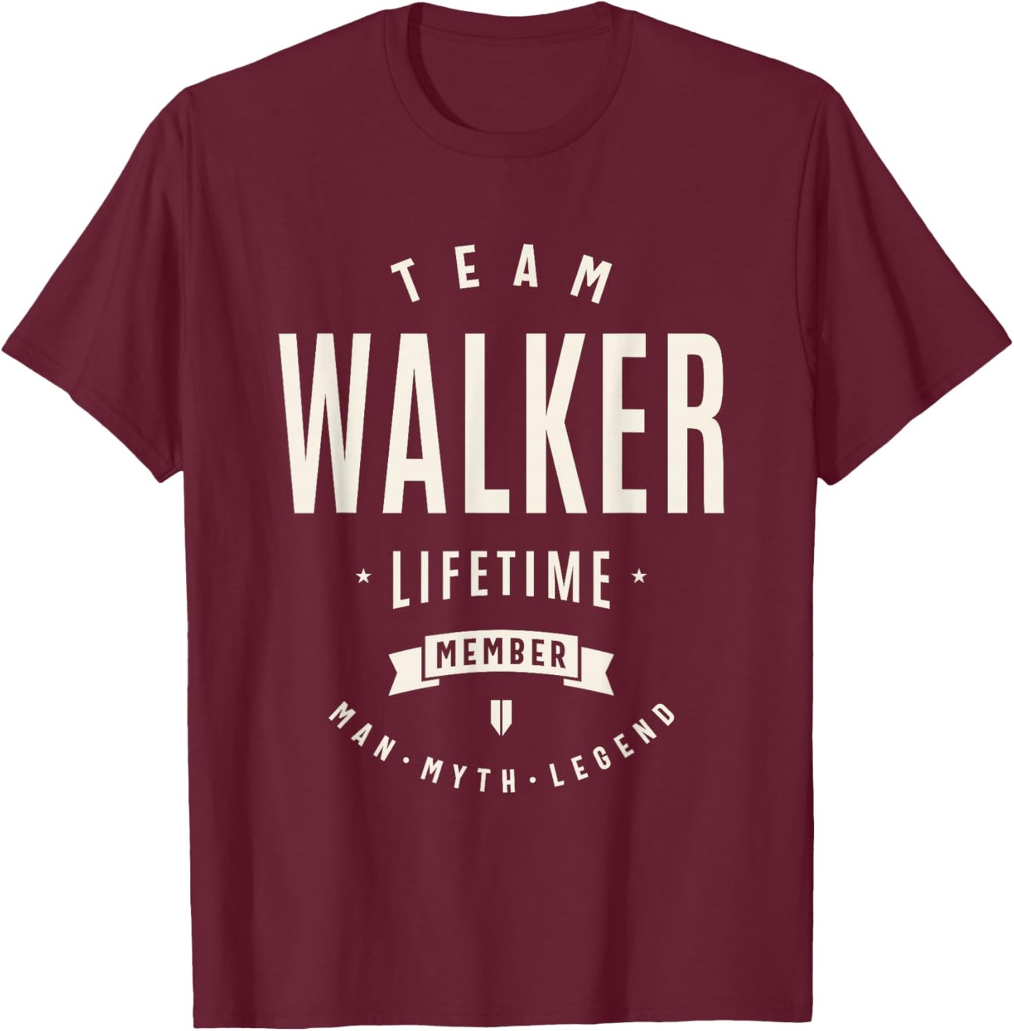 Team Walker Lifetime Member Funny Name Walker T-Shirt - T-Shirt | Maroon