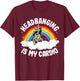 Headbanging Is My Cardio Funny Heavy Metal Unicorn T-Shirt - T-Shirt | Maroon
