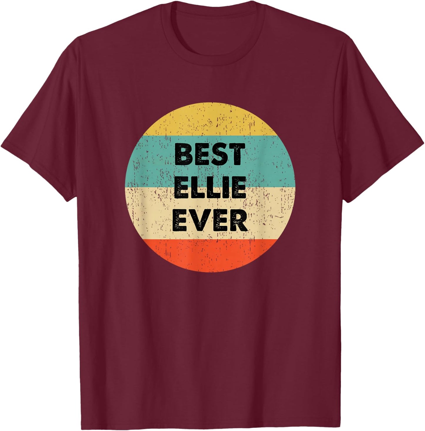 Ellie Name T-Shirt - T-Shirt | Maroon