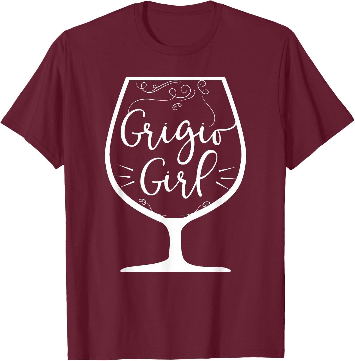 Funny Pinot Grigio White Wine Drinker T-Shirt - T-Shirt | Maroon