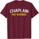 Chaplain at Work First Responder EMS Fire White Yellow T-Shirt - T-Shirt | Maroon