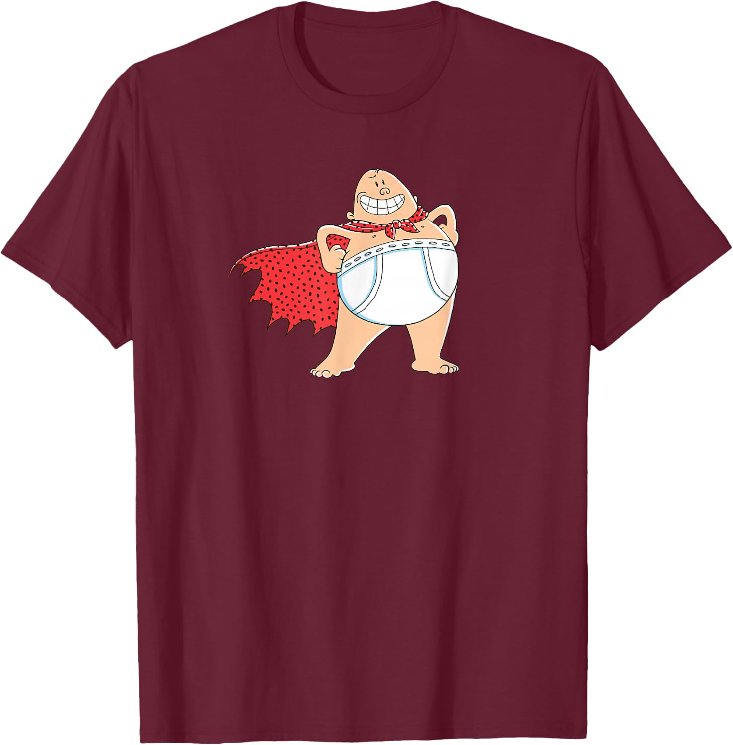 Captain Underpants Hero Art T-Shirt - T-Shirt | Maroon