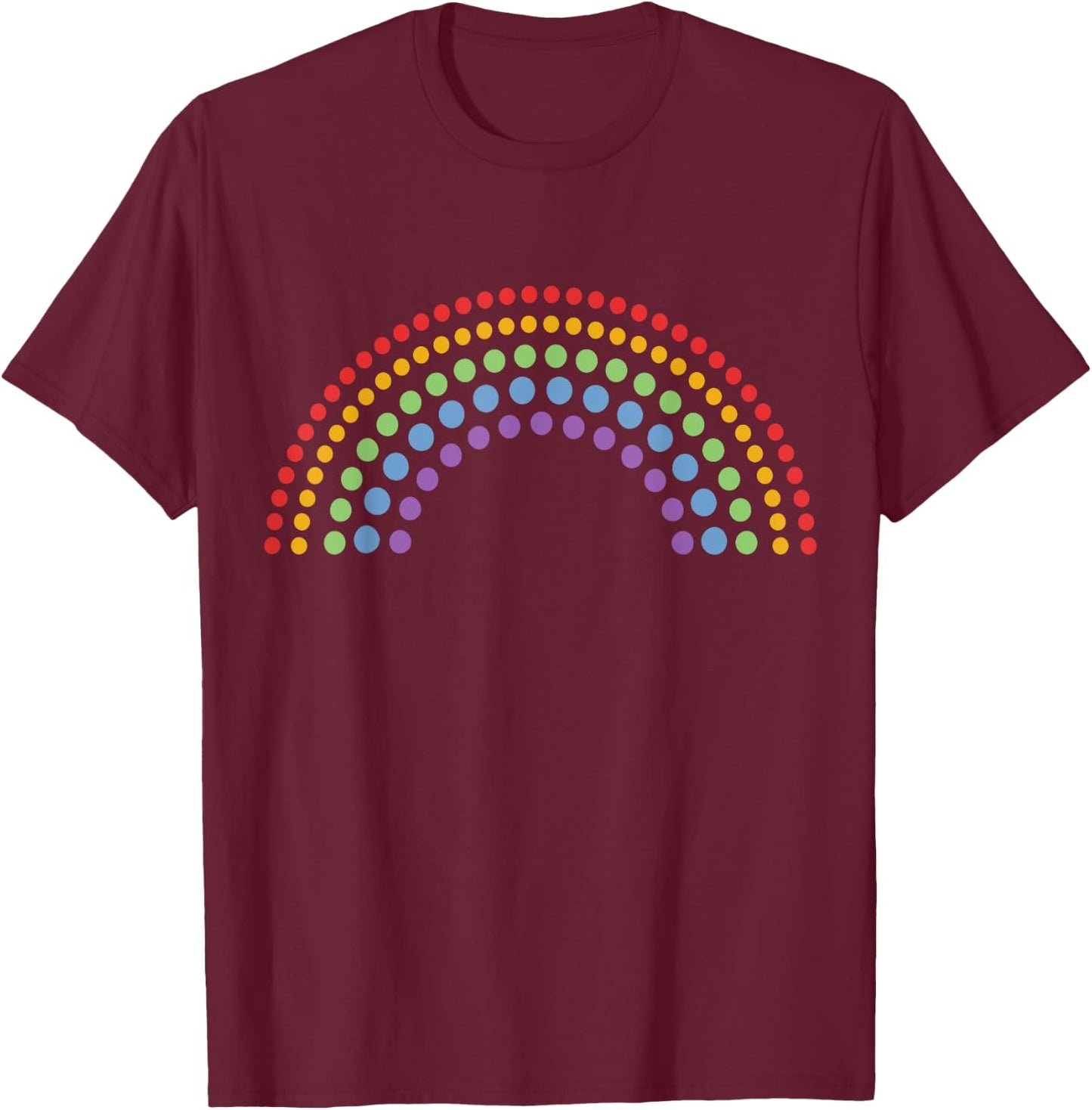 Dot Day Shirt Polka Dots Rainbow Kids Girls Boys Youths T-Shirt - T-Shirt | Maroon