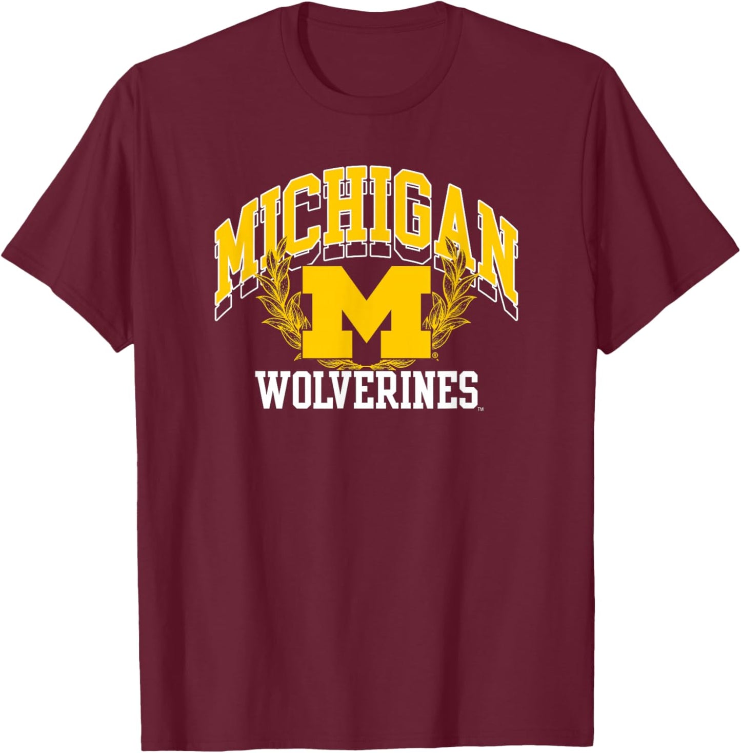 University of Michigan Wolverines U of M Wolverines Laurels T-Shirt - T-Shirt | Maroon