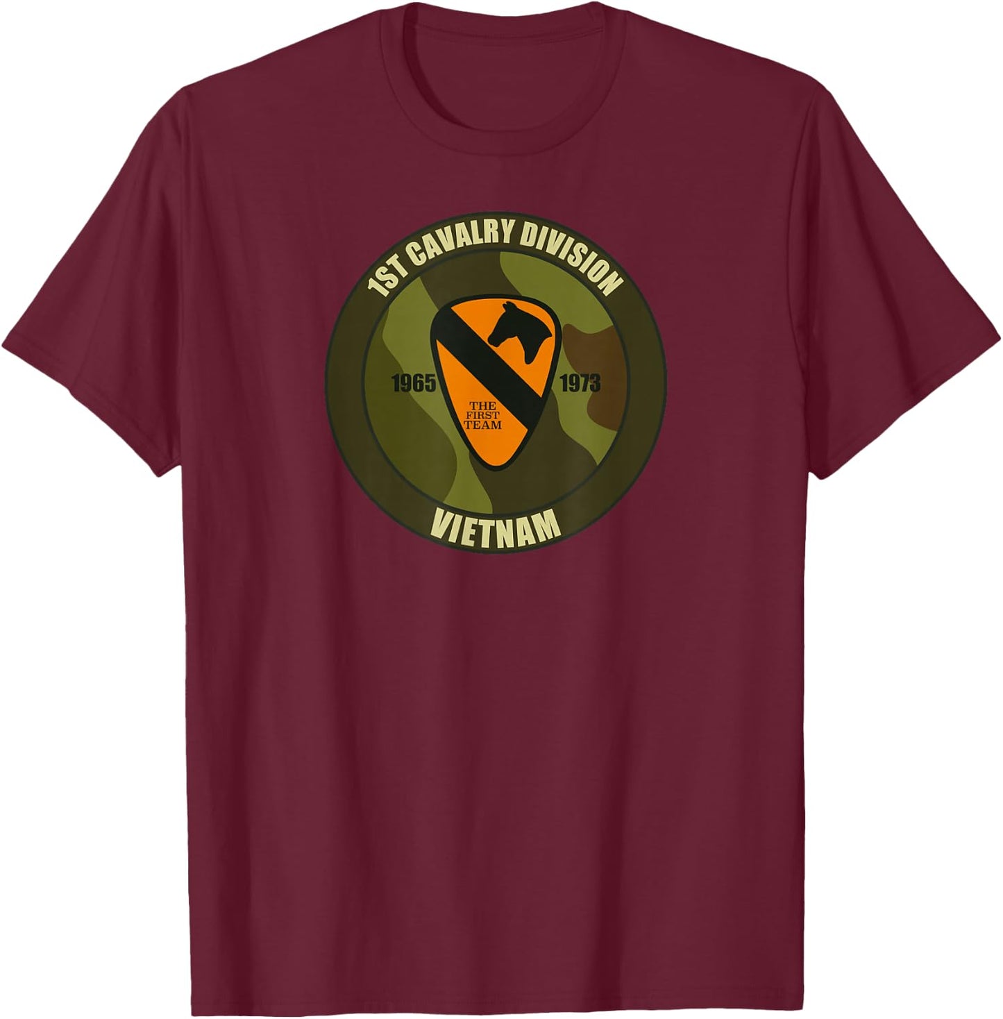 1st Cavalry Division Vietnam T-Shirt - T-Shirt | Maroon