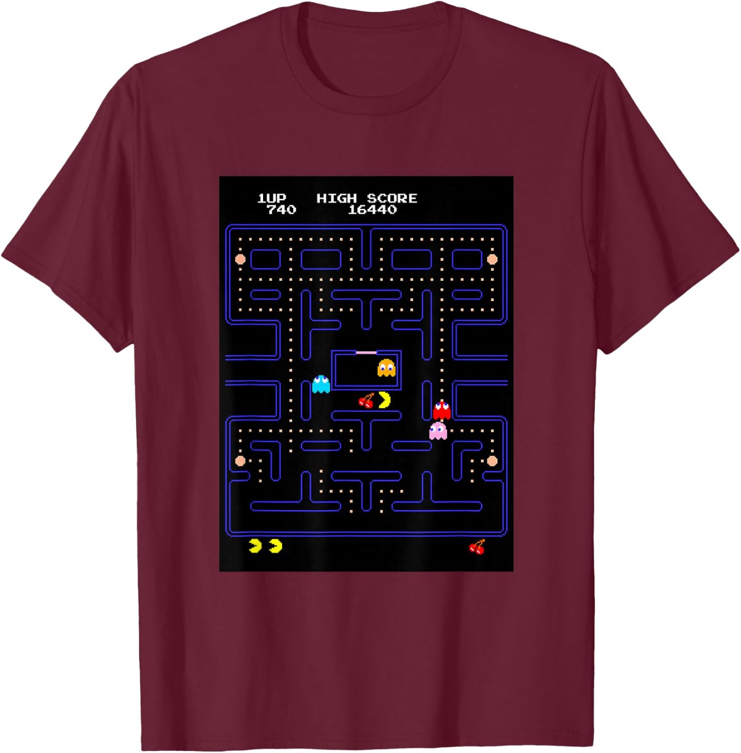 Pac-man T-Shirt - T-Shirt | Maroon