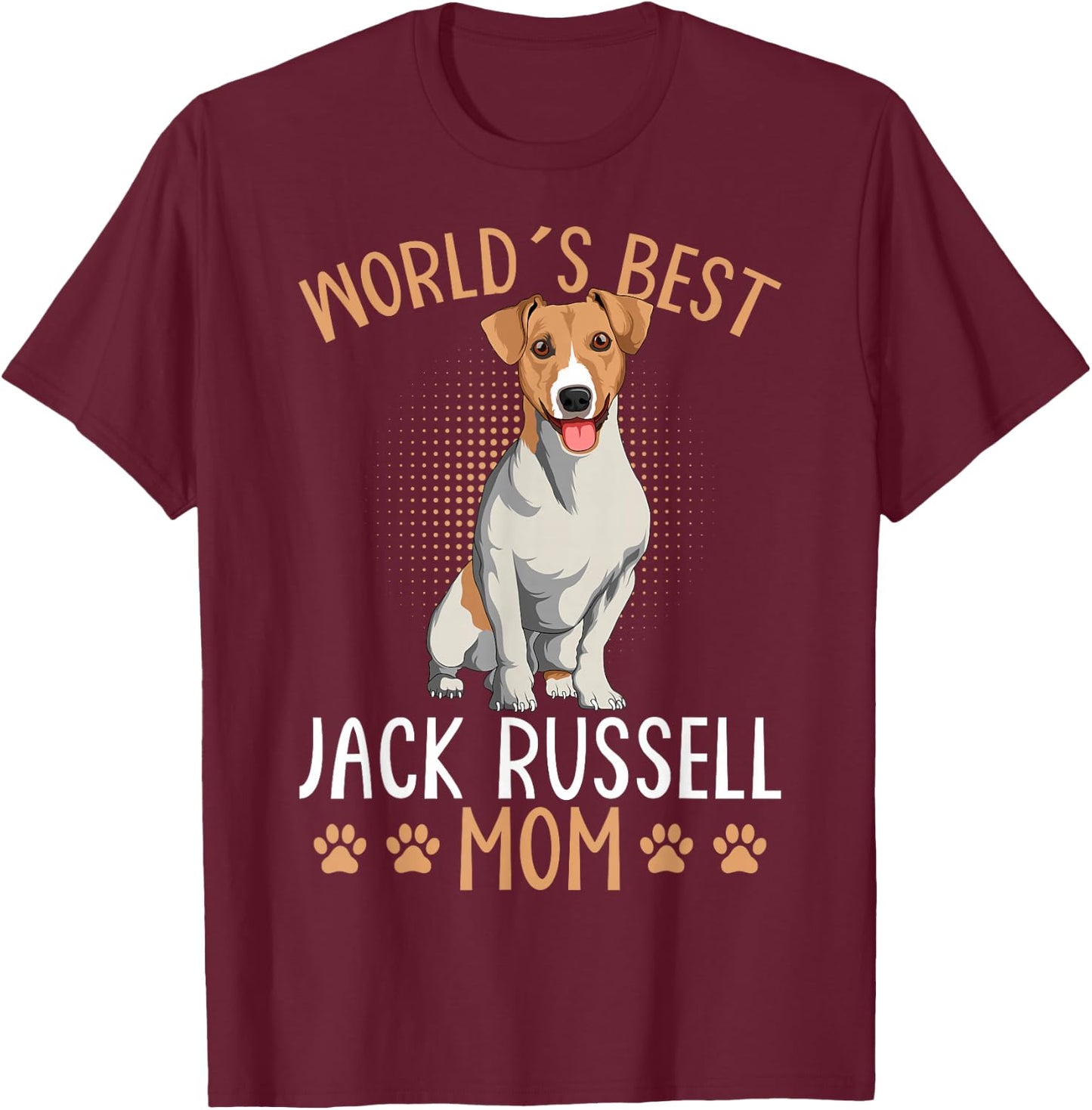 World´s Best Jack Russell Terrier Mom Dog Mama Funny Women T-Shirt - T-Shirt | Maroon